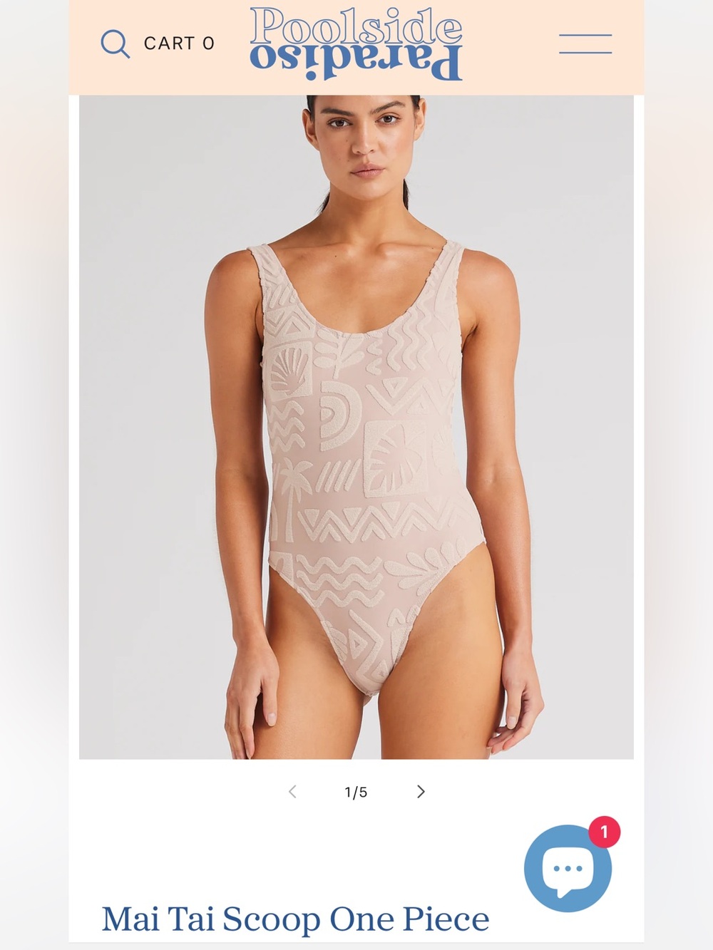 Scoop One-Piece Swimsuit — Blush